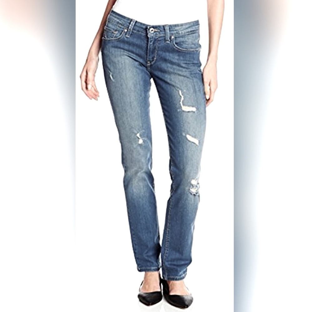 Levi’s 518 Straight Leg Damage Luxe Wedgie Jeans